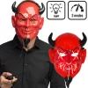 Gezichtsmasker Duivel met LED