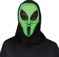 Gezichtsmasker Alien metallic