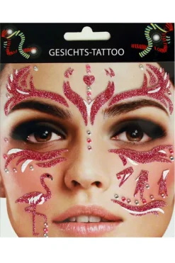 Gezicht stickers Flamingo
