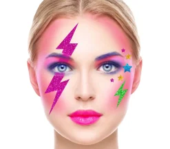 Gezichtstickers Rocking 80s glitters