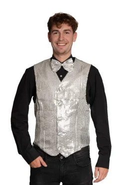 Gilet Pailletten met strik Basic