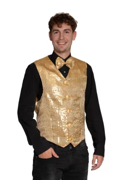 Gilet Pailletten met strik Basic