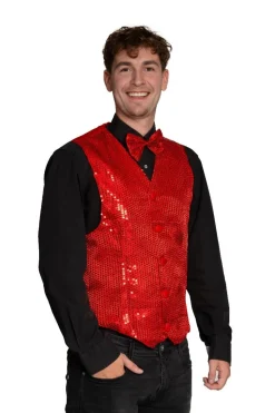 Gilet Pailletten met strik Basic