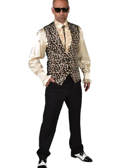 Gilet panterprint heren