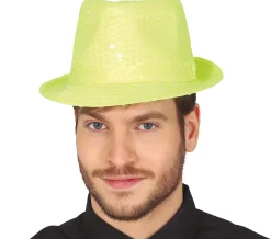 Gleufhoedje neon pailletten