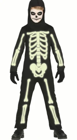 Glow in the dark skelet kinderkostuum