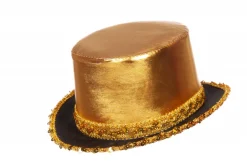 Gouden hoed met paillettenband