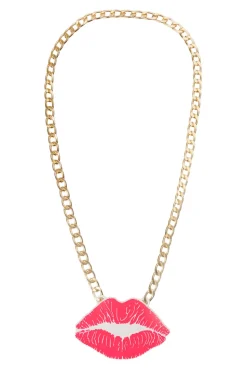 Gouden ketting Lips