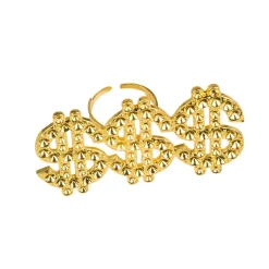 Gouden ring tripple dollar