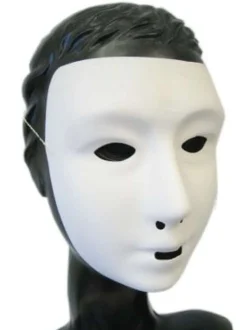 Grimeermasker wit kalklaag