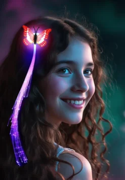 Haarclipje Vlinder LED