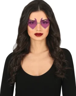 Halloween Bril Purple Devil
