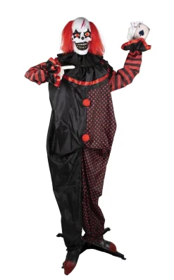 Halloweendeco Double Headed Clown 180cm