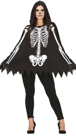 Halloween poncho skelet