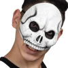 Halve Masker Skelet Wit
