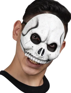 Halve Masker Skelet Wit