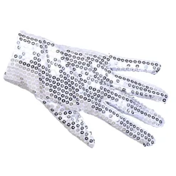 Handschoenen pols Sequins zilver