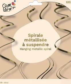 Hangdecoratie metallic spiral 12st