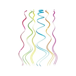 Hangdecoratie Multicolor spiral 12st