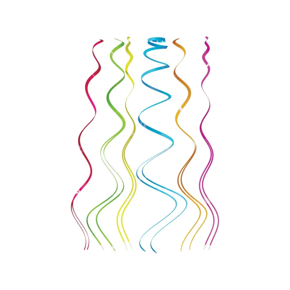 Hangdecoratie Multicolor spiral 12st