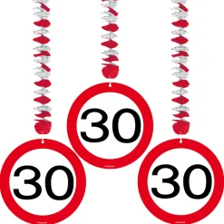 Hangdecoratie verkeersbord Leeftijden 3st