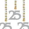Hangdecoratie zilver 25 jaar 3st