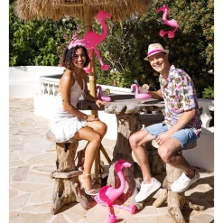 Hawaiiblouse Flamingo roze