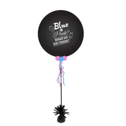 Helium ballon gender reveal - blue or pink (compleet)