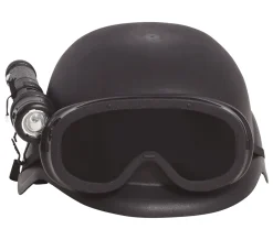 Helm speciale politie met zaklamp