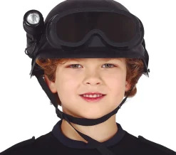 Helm speciale politie met zaklamp