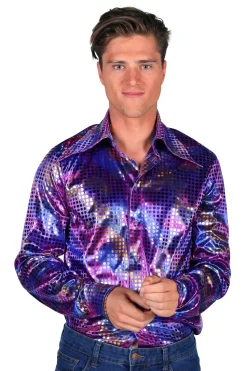 Herenblouse Disco glamour