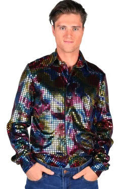 Herenblouse Disco glamour