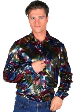 Herenblouse Disco glamour