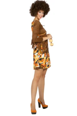 Hippie Jurk Patty met Franjes - bruin