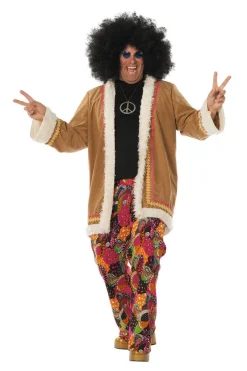 Hippie Kostuum met lange jas voor Heren
