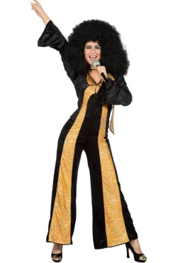 Jaren 80 Disco Catsuit Gestreept