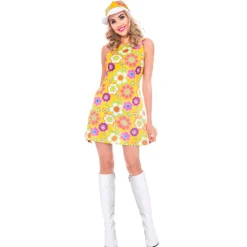 Jaren 60 Flower Power jurk