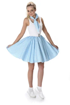 Jaren 50 Polka dot rok met sjaal