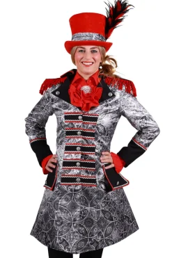 Jas brokaat dame Sparkle Zwart-Zilver