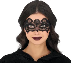 Kanten oogmasker zwart