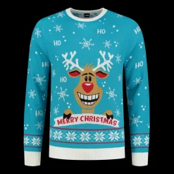 Kersttrui Rudolph Turquoise