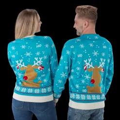 Kersttrui Rudolph Turquoise