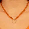 Ketting Oranje met Hartje