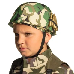 Kinderhelm militair camouflage