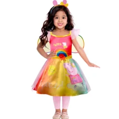 Kinder kostuum Peppa big regenboog