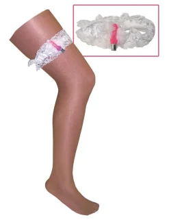 Kousenband met LED Penis