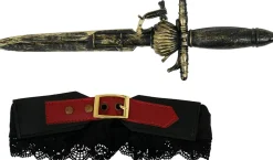 Kousenband met piraten dolk