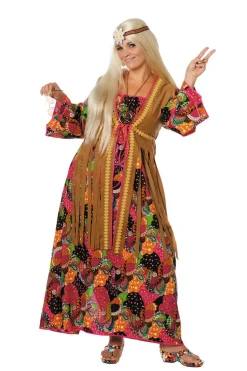 Lange Hippie Jurk met Franjes