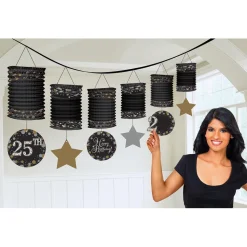 Lantaarnslinger personaliseerbaar Sparkling Celebration goud/zilver/zwart