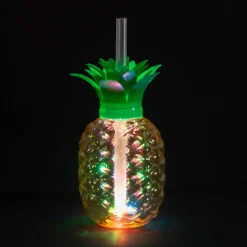LED beker Ananas met rietje